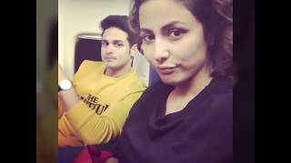 Live: Hina Khan & Priyank Sharma Having Fun In Flight