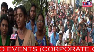 ELECTRIC CONTRACT EMPLOYEES PROTEST FOR EQUAL PAY EQUAL WORK AT EARRAGADDA , HYD