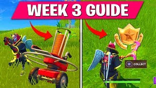 Fortnite WEEK 3 CHALLENGES GUIDE! – Follow the treasure map found in Flush Factory and Clay Pigeon