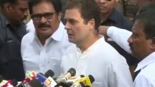 Congress President Rahul Gandhi Speaks To Media After Meeting Karunanidhi