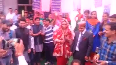 Anurag Thakur dancing in a Himachali wedding