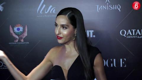 Nora Fatehi sizzles in black for the Vogue Beauty Awards 2018!