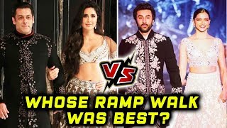 Salman Katrina Vs Ranbir Deepika RAMP WALK | Whose RAMP Was Best?