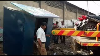 Illegal Shops At Footpath Demolished In Hyderabad Jumarat Bazar. | @ SACH NEWS |