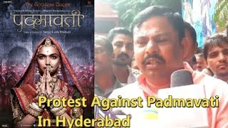 Ban Padmavati Movie Portest Rally In Hyderabad By Bjp Mla Raja Singh | @ SACH NEWS |