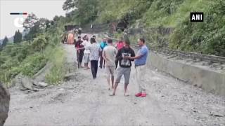 West Bengal- Landslide damages century-old railway track in Kurseong