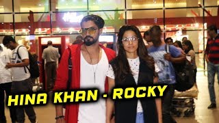 Cute Couple Hina Khan And Rocky Returns From Holidays, Spotted At Airport