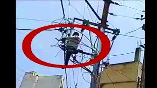 Electrician Hanging Dead On The Pole In Hyderabad King koti | @ SACH NEWS |