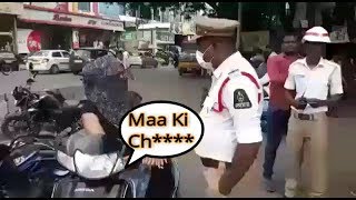 Ladki Ne Ki Police Officer Ke Saat Gali Galoj Aur Badtameezi | Vehicle Checking At Abids |