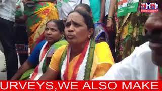 CONGRESS LEADERS PROTEST AGAINST OVER CASE REGISTERED ON GANDRA VENKATARAMANA REDDY | BHUPALPALLY