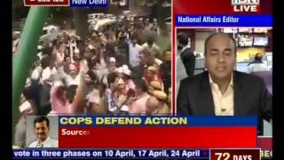 AAP Workers Protest Outside BJP Office Against Kejriwal Detention (CNN IBN 05-03-14)
