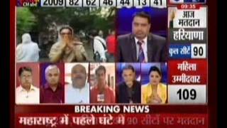 Polling Begins on 288 Seats in Maharashtra and 90 Seats in Haryana (India News,15-Oct-14)- MK