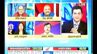 BJP to Form Govt in Haryana, Emerges as Single Largest Party in Maharashtra(IBN7,19-Oct-14)-MK