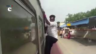 After Mumbai local, Chennai youths seen hanging from window of moving train