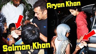 Salman Khan Vs Shahrukh Khan's Son Aryan | What They Did When Beggar Asked For FOOD?