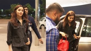 CUTE Alia Bhatt Spotted At Airport, Leaves For Film Shooting