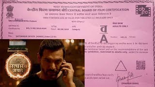 Satyameva Jayate Gets A Certificate From Censor Board With 8 Cuts I 2 Hours 21 Mins Film