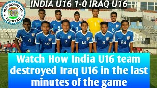 How India destroyed defending Asian U16 champions in One minute.