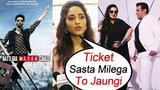 Nushrat Bharucha Reaction On Batti Gul Meter Chalu & Yamla Pagla Deewana: Phir Se Trailer