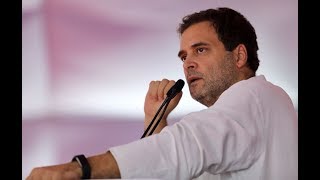 Congress President Rahul Gandhi addresses a gathering of party workers and leaders in Jaipur
