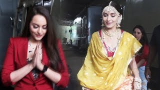 Sonakshi Sinha And Madhuri Dixit On Set Of Dance Deewane | Happy Phirr Bhag Jayegi Promotion