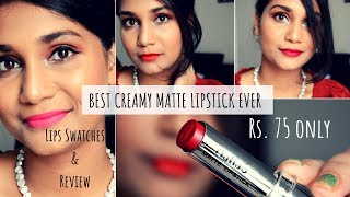 Lipstick for Rs. 75 Only | Best Creamy Matte Lipstick | Maliao Soft Matte Lipstick Review & Swatches