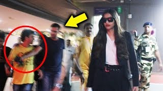 Sonam Kapoor's Bodyguard Misbehaves With A FAN At Airport