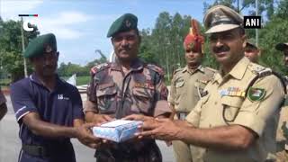 Sweets exchanged between security forces at Indo-Bangladesh border