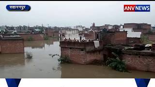 ANV NEWS || सहारनपुर में बारिश से तबाही। पानी में डूबी कॉलोनी #heavyrain