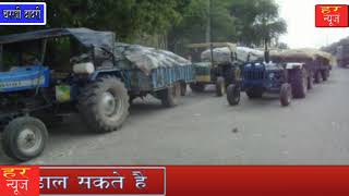 किसानो ने लगाया दिल्ली महेंद्रगढ़ रोड पर जाम