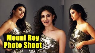 Mouni Roy HOT And BOLD Photoshoot In GOLD Dress