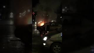 LIVE VIDEO : स्कोडा OCTAVIA कार को लगी आग