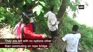 In absence of bridge, villagers risk their lives to cross river in Kathgodam