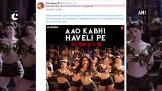 Kriti Sanon impresses with horror number "Aao Kabhi Haveli Pe" in Stree