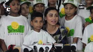 Daisy Shah holds pre-birthday bash with underprivileged kids