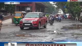 Potholes in Surat after one lash of Rain
