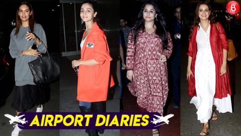 Alia Bhatt, Vidya Balan, Dia Mirza & Esha Gupta Sport A Casual Look At The Airport