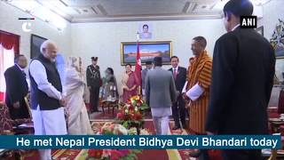 PM Modi, BIMSTEC leaders meet Nepal President Bidhya Devi Bhandari