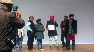 Kanwal Preet Wins Best Actor Award for ZUBAAN at  HIFF 2017 Haryana International Film Festival 2017