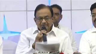 Former Finance Minister P Chidambaram addresses media on the  Rafale deal Scam