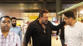 Sanjay Dutt Spotted In Angry Mood At Mumbai Airport