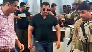 Salman Khan's Dashing Entry At Goa Airport