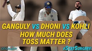 StatSurgery : Toss Comparison  Ganguly vs Dhoni vs Kohli