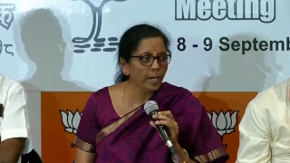 Press Conference by Smt. Nirmala Sitharaman at Janpath, New Delhi