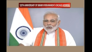 PM Modi addresses a programme to mark 125th Anniversary of Swami Vivekanand's Chicago address
