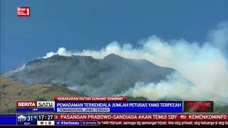 Petugas Lakukan Penyekatan Agar Kebakaran di Gunung Sumbing Tak Meluas