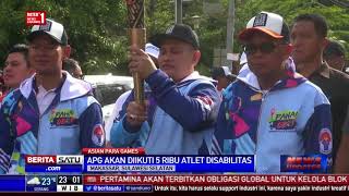 Pawai Obor Asian Para Games Diarak di Kota Makassar