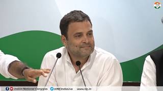 Press briefing by Congress President Rahul Gandhi on Jaitley-Mallya Meet