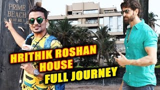 Hrithik Roshan's House In Juhu Mumbai | PRIME BEACH | Full Journey | Bollywood Ka Super Hero