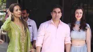 Arbaaz Khan With His Girlfriend And Ex-Wife Malaika Arora At Salman Khan's Ganpati 2018